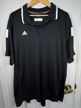 adidas Black Performance Polo Shirt Men's XL Golf Athletic Coors Light Logo